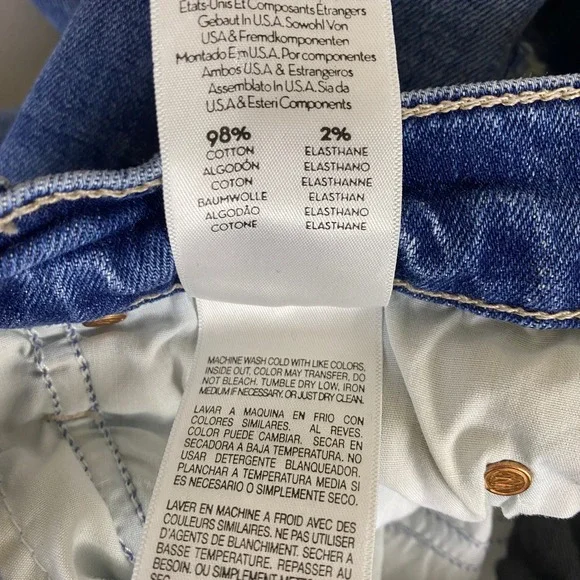 MOTHER The Runaway Weekender Jeans Women's Size 26 Flare Blue Distressed Denim - Picture 4 of 15